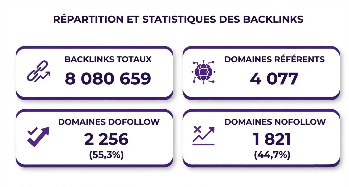Rozložení a statistika zpětných odkazů u účetního