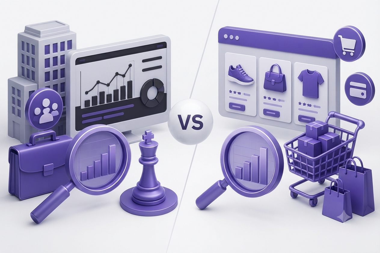 SEO B2B vs SEO e-commerce