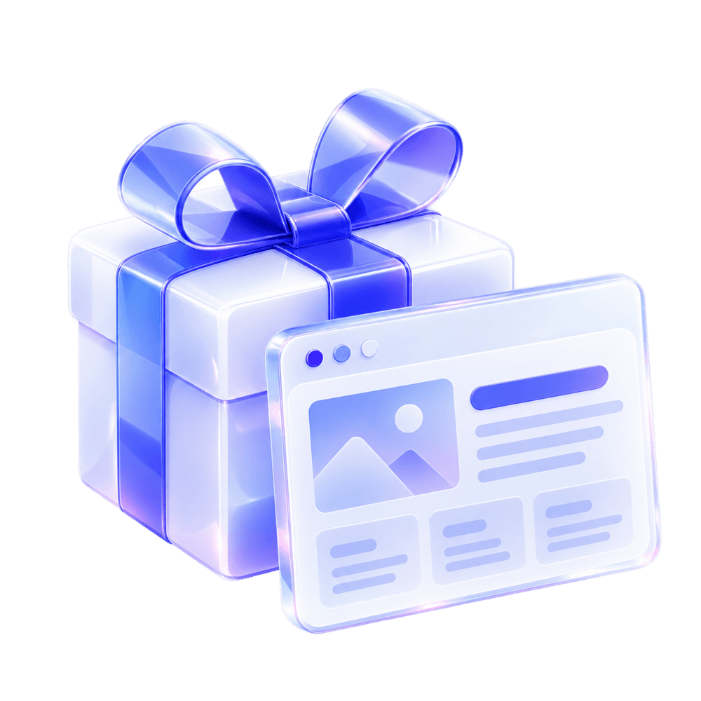 Illustration 3D d’un site web offert