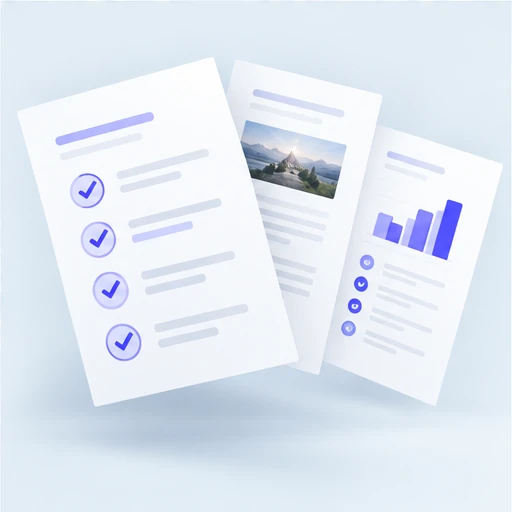 Rapport mensuel en papier, cases cochées et histogramme : vos prospects comptés chaque mois